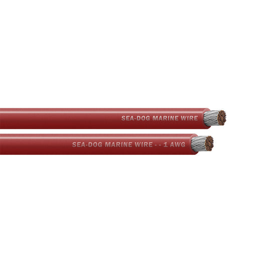 Sea-Dog 1 AWG Red Battery Cable - 100' [8001022]