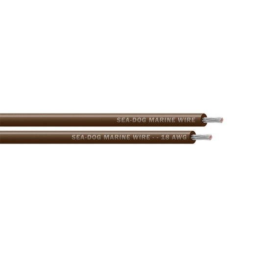 Sea-Dog 18 AWG Brown Primary Wire - 25' [8018070]