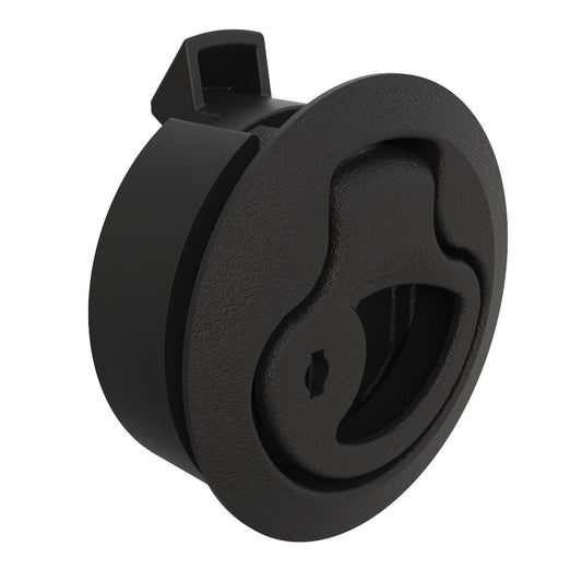 Southco Push-to-Close Latch, Medium Size, Key Locking, 2 - 7mm Grip, Plastic, Natural - Black [M1-41]