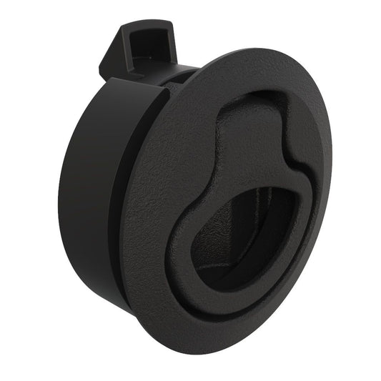 Southco Push-to-Close Latch, Medium Size, No Restriction, 7 - 12mm Grip, Plastic, Natural - Black [M1-62]