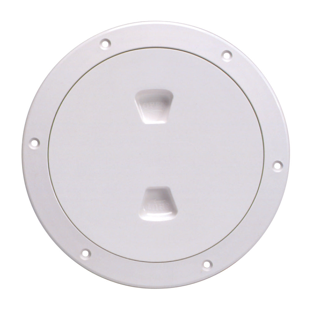 Beckson 6" Smooth Center Screw-Out Deck Plate - White [DP60-W]