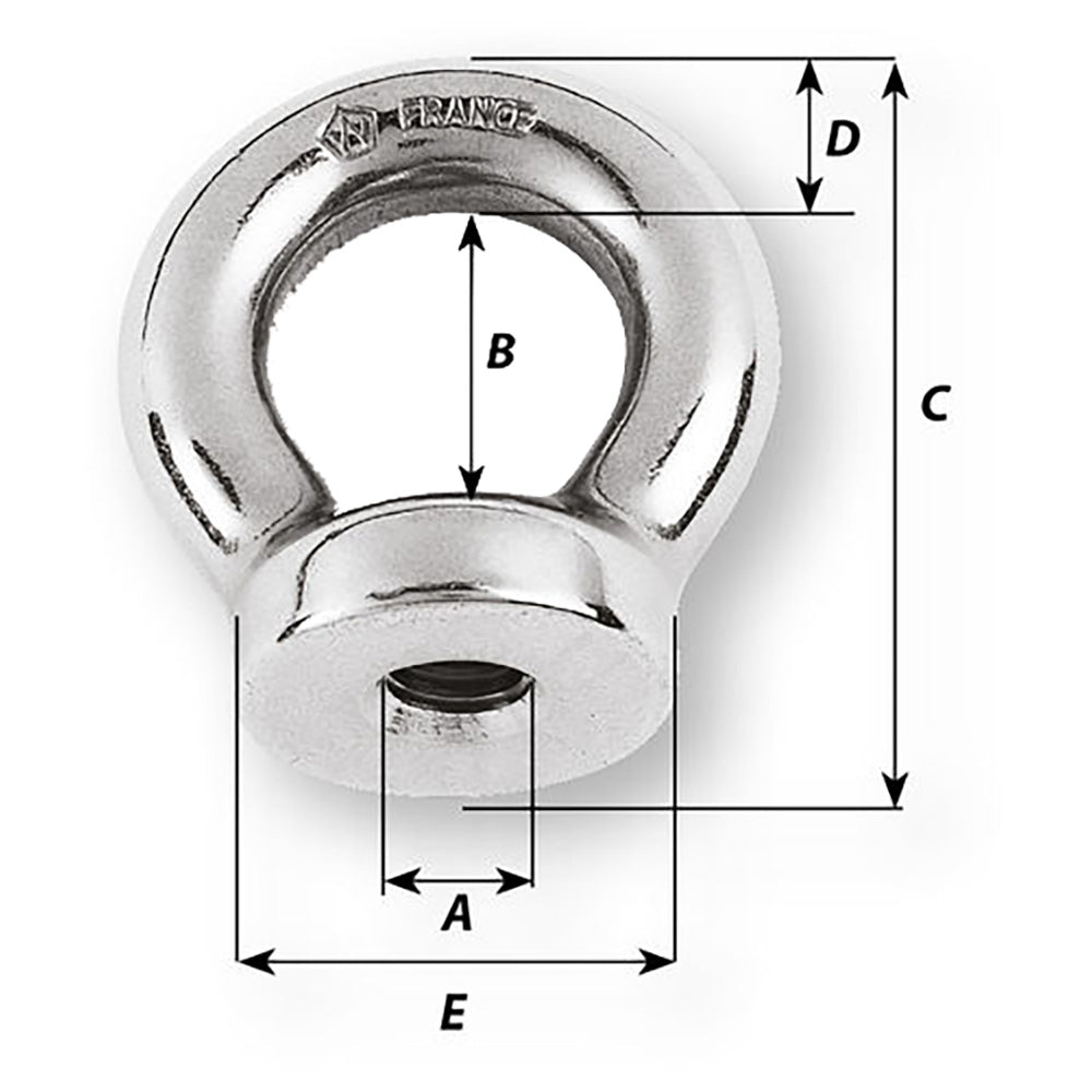 Wichard 3/8 Eye Nut - 13/16" Diameter [6351W]