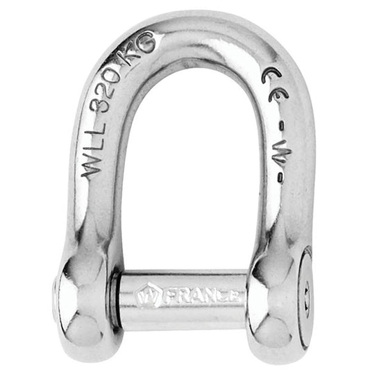 Wichard Self-Locking Allen Head Pin D Shackle - 6mm Diameter - 1/4" [1303W]