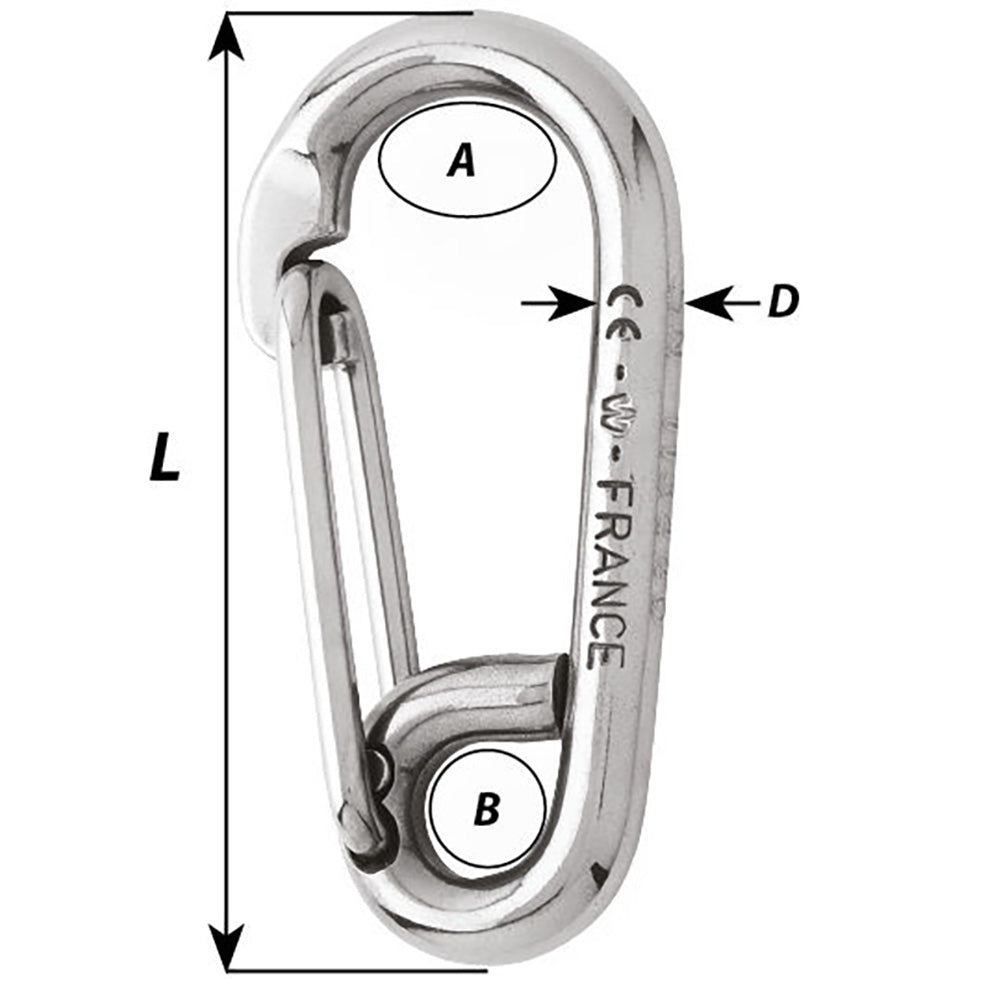 Wichard Symmetric Carbin Hook - 120mm Length - 15/32" [2317W]